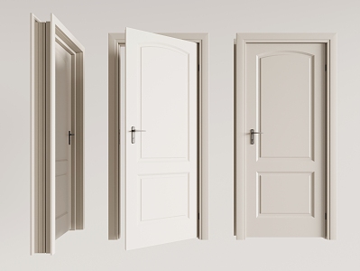 Security Door Swing Door Single Door Entry Door Set Door Wooden Door 3d model