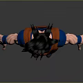 Anime Character Goku 3D Model With Orange Martial Arts Uniform And Spiky Black Hair