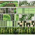 Creative Green Wall Design With Various Plant Patterns And Textured Materials 3d model