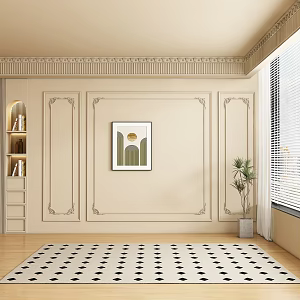 Middle ancient background wall 3d model