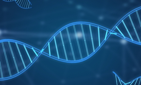 Modern DNA gene chain 3d model