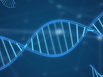 Modern DNA gene chain 3d model