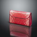 Red Snakeskin Pattern Clutch Bag With Elegant Design For Fashionable Occasions