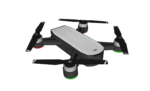 Modern UAV aerial camera DJI UAV 3d model