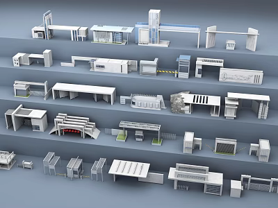 Entrance Gate Models With Various Architectural Designs In Layered 3d model