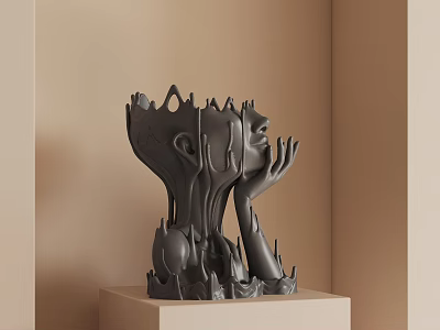 Modern Lava Girl Ornaments 3d model