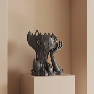 Modern Lava Girl Ornaments 3d model