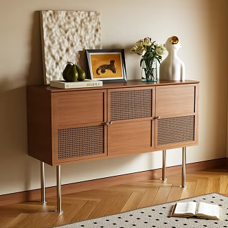 Log Style Entrance Cabinet Side Cabinet End View Cabinet 3d model