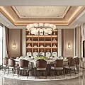 New Chinese-style private room hotel private room 3d model