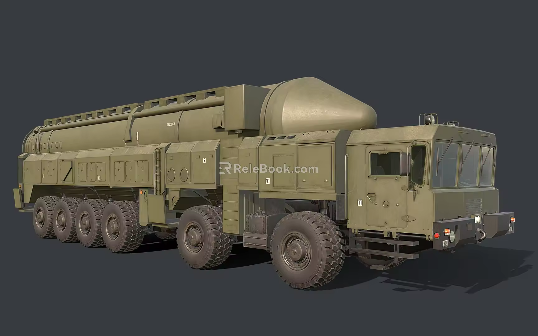 Modern ballistic missile RS26 Hazel hypersonic missile 3d model