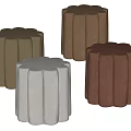 Sofa stool Low stool 3d model