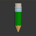 Six Vibrant Colored Pencils With White Caps And Wooden Tips As Household Items
