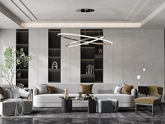 Light Luxury Living Room 3d model