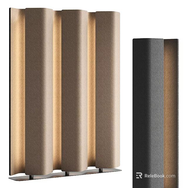 Modern Minimalist Floor Lamp with Sleek Metallic Design and Gold Black Finish 3d model 