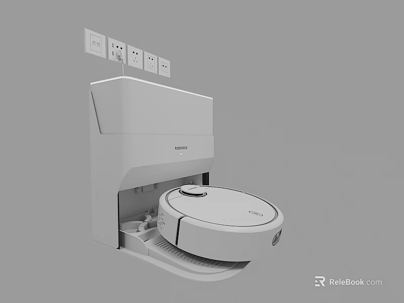 Smart Robotic Vacuum Cleaner Daily Electrical Appliance With Charging Dock 3d model 