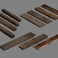 Assorted Natural Stone and Wood Pieces with Diverse Textures and Sizes