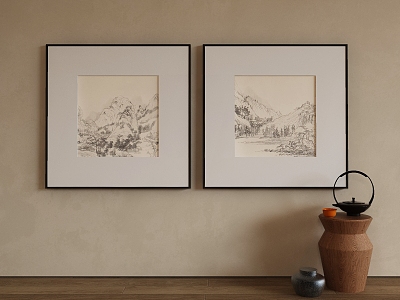 New Chinese Decorative Painting 3d model