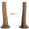 Rustic Stone Wood Decorative Columns With Natural Texture And Stable Base 3d model