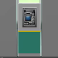 Public Facility Self Service Kiosk With White And Green Design For Public Services