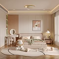 Cozy Kids Room Interior With Bed Stuffed Toys Rabbit Painting And Window Blinds
