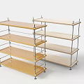 Modern Bookshelves With Wooden Shelves Metal Frame And Multi Tier Design