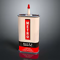 Metro Rubber Cement White Can With Red Cap And Label Design 3d model