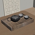 New Chinese Zen Tea Set Tea Cup Tea Pot Tea 3d model