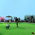 Spacious Rooftop Mini Golf Courtyard Design With Lush Greenery And Comfortable Outdoor Leisure Area
