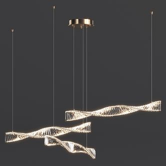 Light Luxury Crystal Chandelier 3d model