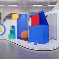 Event Meichen Window Meichen Product Display Floor Pile Posters Publicity Photo Card Point Sign-in Wall 3d model