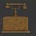 Vintage Wooden Telephone Classic Design With Bells For Home Living Items