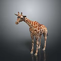 Elegant Giraffe Decorative Figurine With Spotted Pattern For Home Living Room