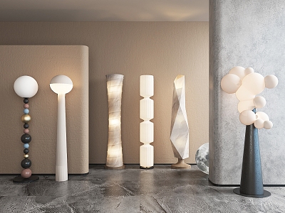 Floor lamp combination 3d model