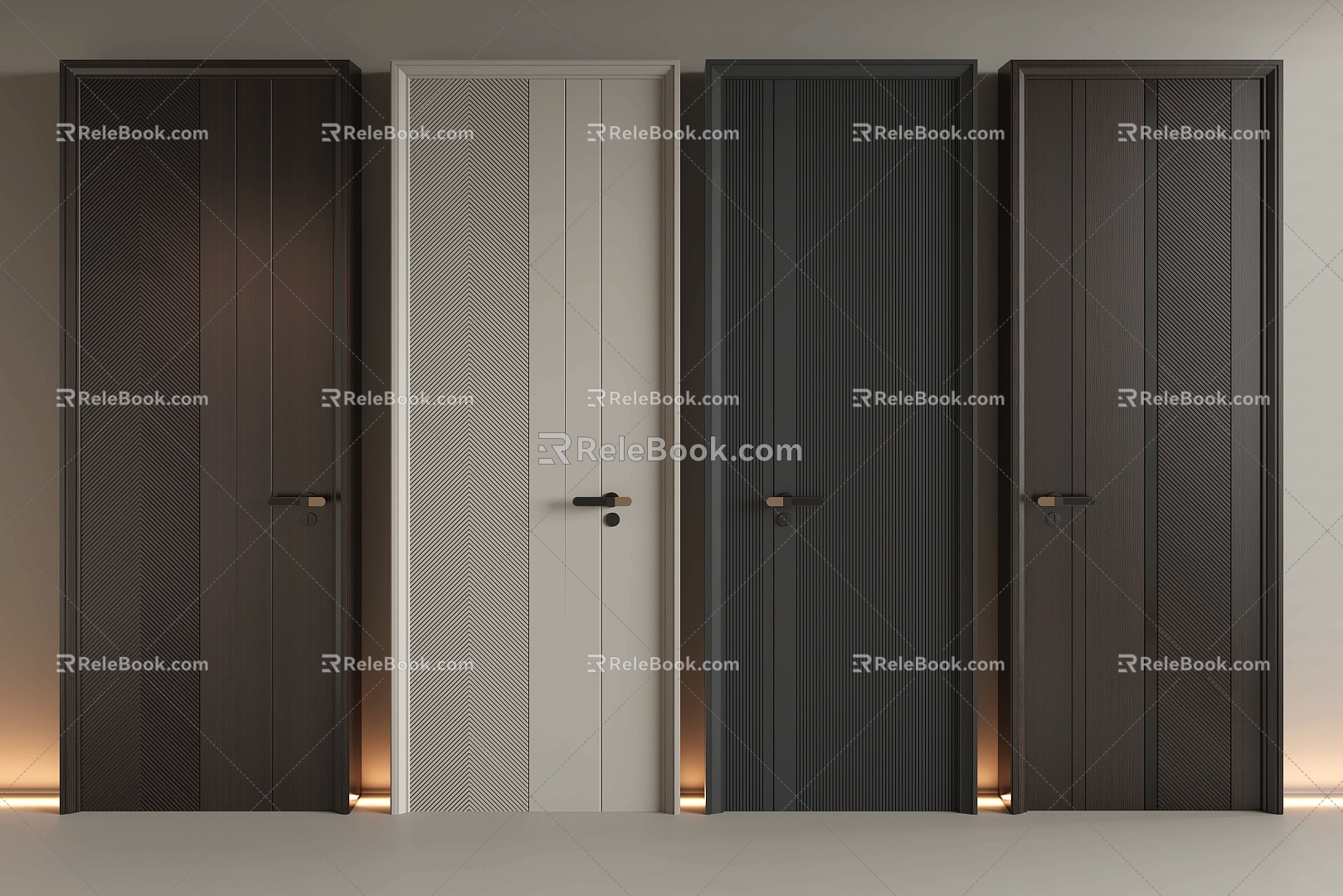 Modern Door Bedroom Door Room Door Single Door 3d model