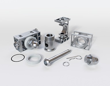 modern mechanical parts 3d model