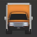 Orange Delivery Truck With Colorful Graphics Tasty Treats And Rewards