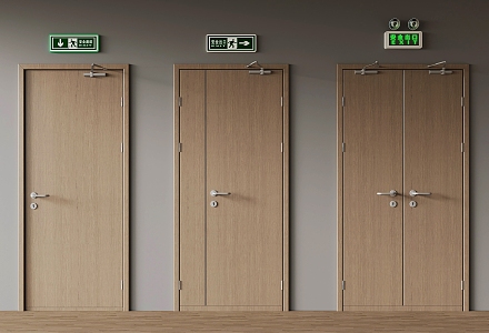 Modern fire door 3d model