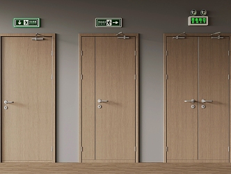 Modern fire door 3d model