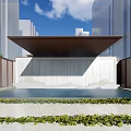 Modern building community residence 3d model