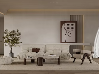 Quiet Living Room Simple Living Room 3d model