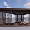 Modern Pavilion Landscape Pavilion 3d model