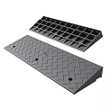 Rubber Road Ramps With Diamond Pattern And Anti Slip Holes For Traffic Use