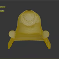 Shiny Silver Metallic Helmet With Round Transparent Top And Side Flaps