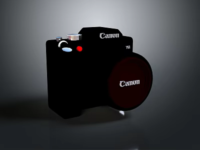 Canon Black Digital Camera Electronic Device With Modern Compact Design And Lens 3d model