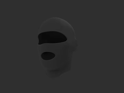Warm Winter Ski Mask Hat With Eye And Mouth Openings For Cold Weather Protection 3d model