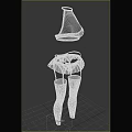 Burgundy Women's Lingerie Set With Lace Bra Panties And Sheer Stockings