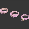 Three Elegant Gold Fashion Rings With Gemstone And Intricate Decorative Patterns