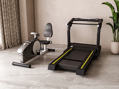 Modern Treadmill 3d model