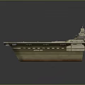 Military Aircraft Carrier 3D Model With Detailed Flight Deck And Structure