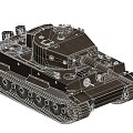 Tiger Tank Armored Vehicle 3d model